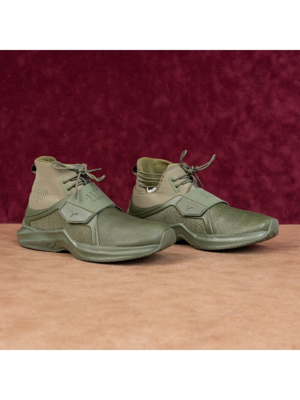Puma X Fenty Rihanna Women Trainer Hi Cypress Green Sneaker sz 9